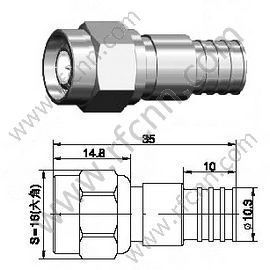 Hombre TNC para conector LMR300 RF