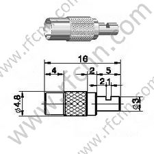 Soldadura por la ventana de Crimp femenina MCX para RG178 RF Conector