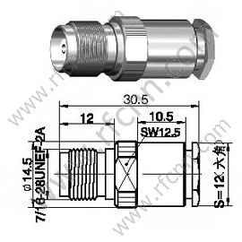 Abrazadera femenina TNC para conector LMR300 RF