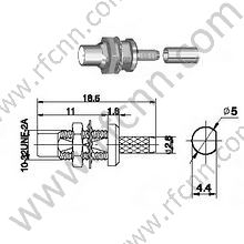 SMC WAPE MOURTE MOUNTY PARA RG174 RF Conector
