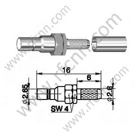 SSMB hembra para RG174 RF Conector