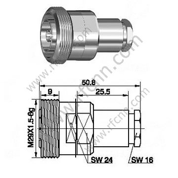 DIN 7/16 hembra para el conector RG142 RF