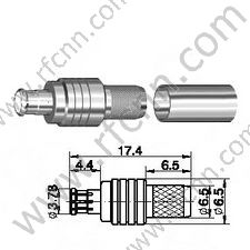 Crimpo masculino MCX para el conector RG58 RF