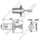 BNC Crimp Female Brida Mount para RG174 RF Conector