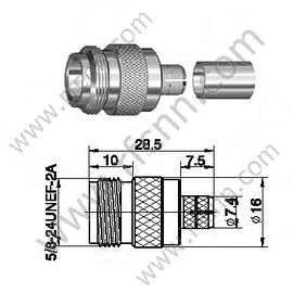 N hembra para conector LMR300 RF