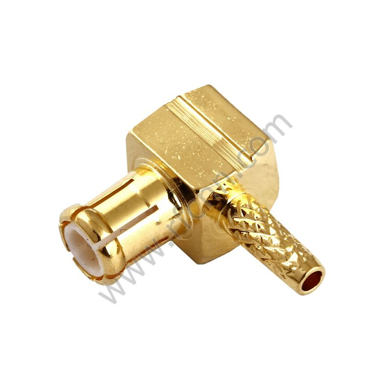 Angulo derecho de rizo MCX para RG178 RF Conector