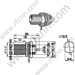 Conector de montaje de mamparo hembra F hembra