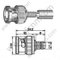 Macho BNC para el conector RG58 RF