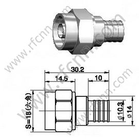 N macho para el conector LMR300 RF