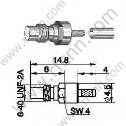 Crimp hembra SSMC para RG178 RF Conector
