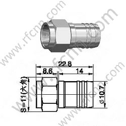 Conector F RF para RG6