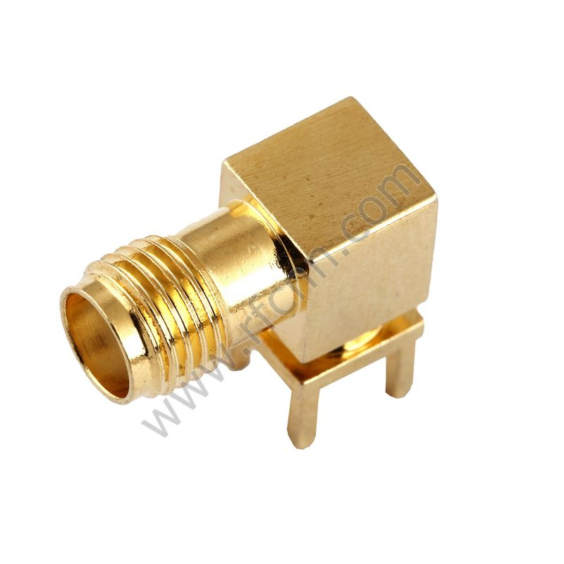Ángulo derecho femenino de SMA a través del agujero para el conector PCB RF