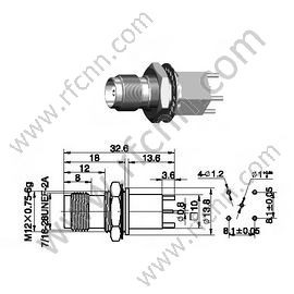 TNC hembra para conector PCB RF