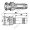BNC Crimp Male para RG58 RF Conector