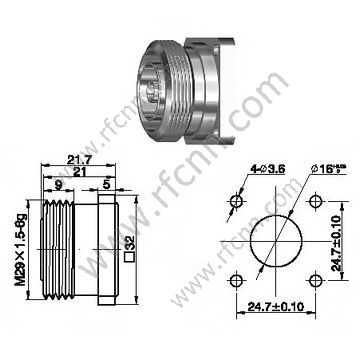 Conector de RF Microstrip RF DIN 7/16