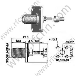 Conector femenino de RF de la brida femenina para RG179