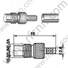 Hombre SMC para el conector RG174 RF