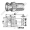 Abrazadera masculina BNC para el conector RG58 RF