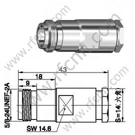 N abrazadera femenina para conector LMR300 RF