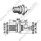 Conector de montaje de mamparo hembra F hembra