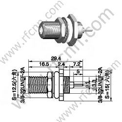 Conector de montaje de mamparo hembra F hembra