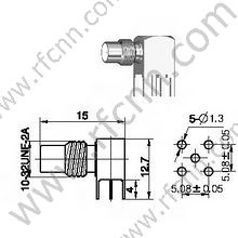 Ángulo derecho femenino SMC para el conector PCB RF
