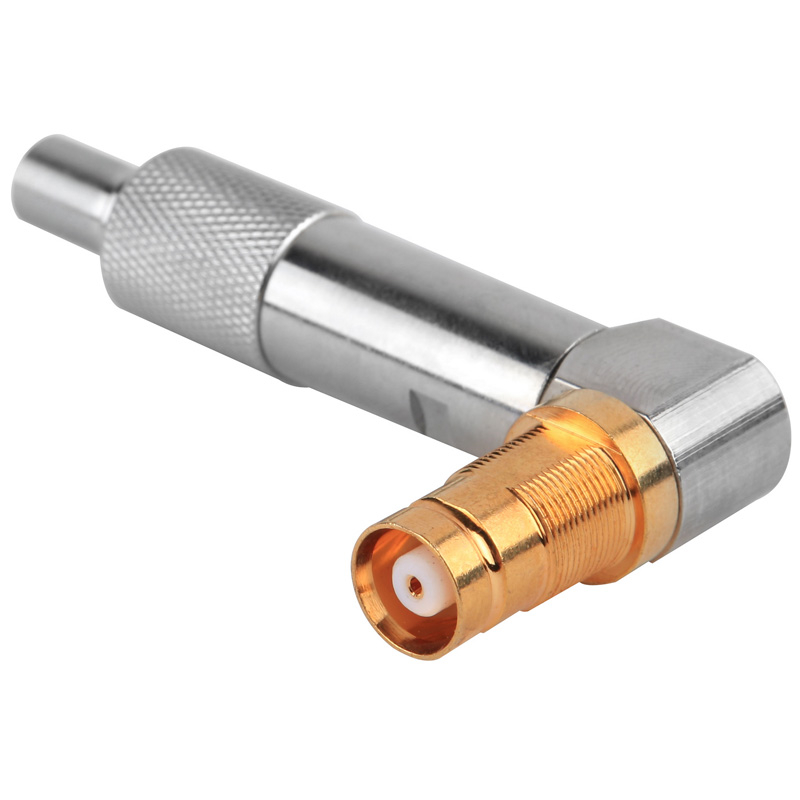 Mini Balun 1.6 / 5.6 L9 Ángulo recto femenino a IDC AWG24 / 26 RF Conector