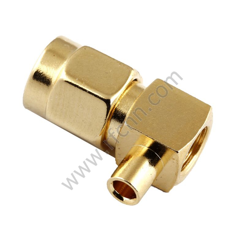 Ángulo recto de la rizada masculina de SMA para el conector RG405 RF