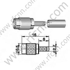 Crimazo masculino SMB para RG174 RF Conector