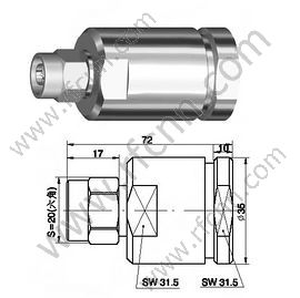 N Abrazadera masculina para conector de RF de cable flexible de 7/8 "