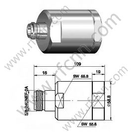 N abrazadera femenina para el conector RF de 1 5/8 "flexible