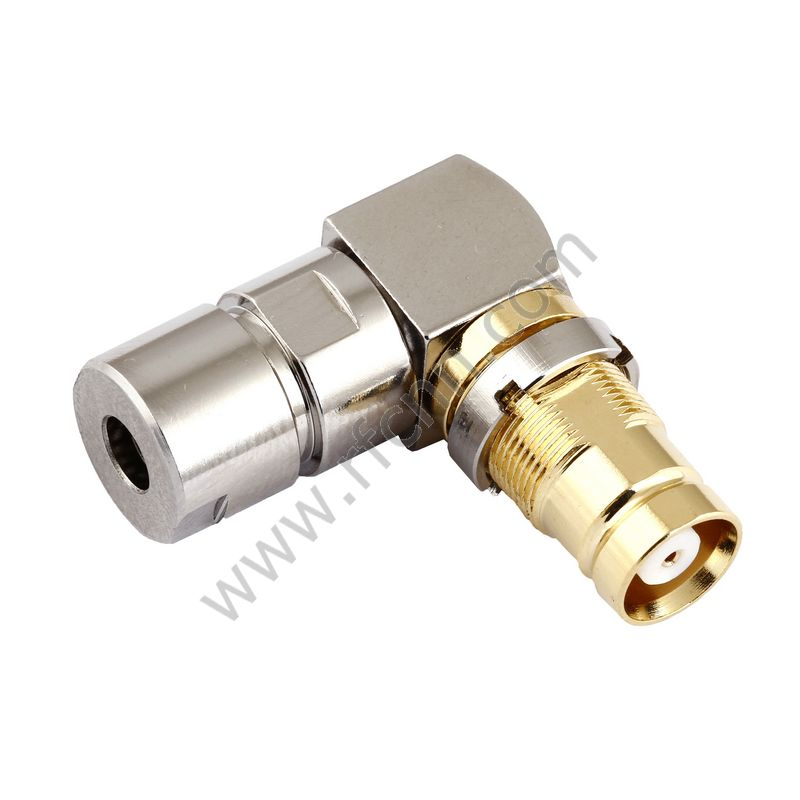 1.6 / 5.6 Angulo derecho de la abrazadera femenina para el conector de RF del cable flexible